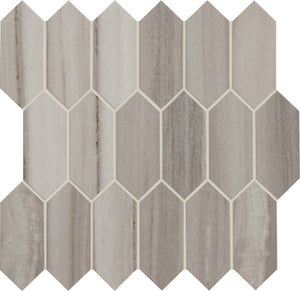 Daltile Marble Attache Turkish Skyline Linear Hexagon 2x5 Matte Mosaic Tile