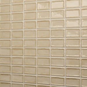 Daltile Mizuya Clay Muji Beige Rectangle 2 3/4x5 1/2 Framed Glossy Wall Tile