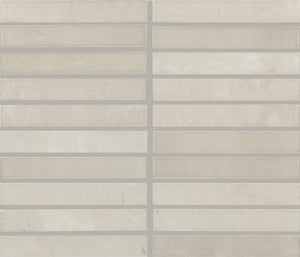 Daltile Miramo Pearl Straight Joint 1x6 Microban Glossy Mosaic Tile