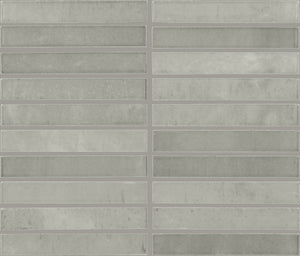 Daltile Miramo Oyster Straight Joint 1x6 Microban Glossy Mosaic Tile