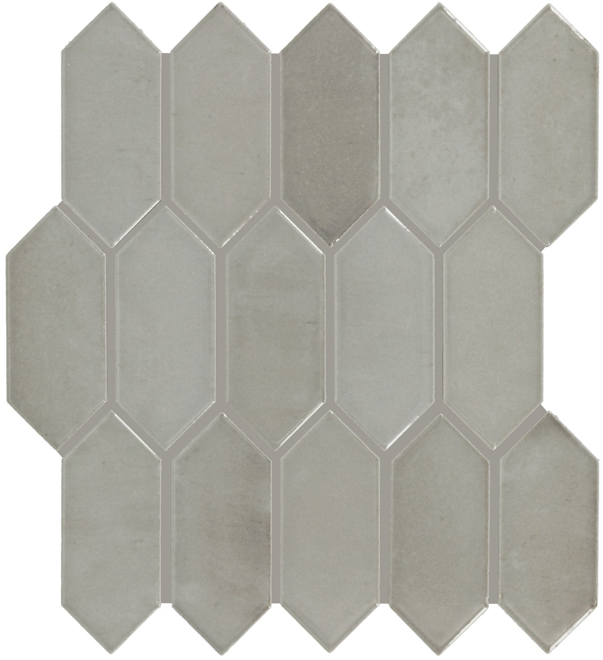 Daltile Miramo Oyster Picket 2x5 Microban Glossy Mosaic Tile