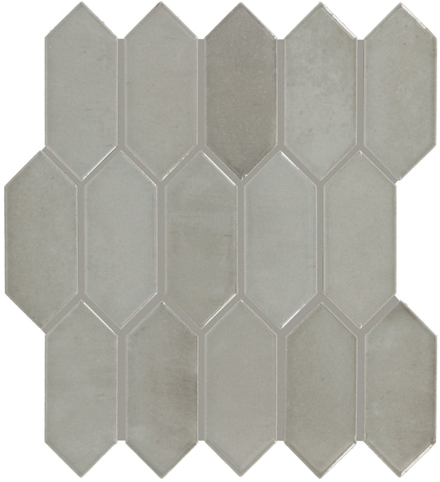 Daltile Miramo Oyster Picket 2x5 Microban Glossy Mosaic Tile