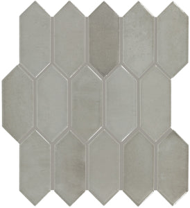 Daltile Miramo Oyster Picket 2x5 Microban Glossy Mosaic Tile