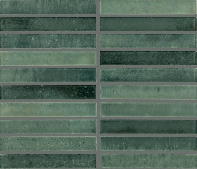 Daltile Miramo Reef Straight Joint 1x6 Microban Glossy Mosaic Tile