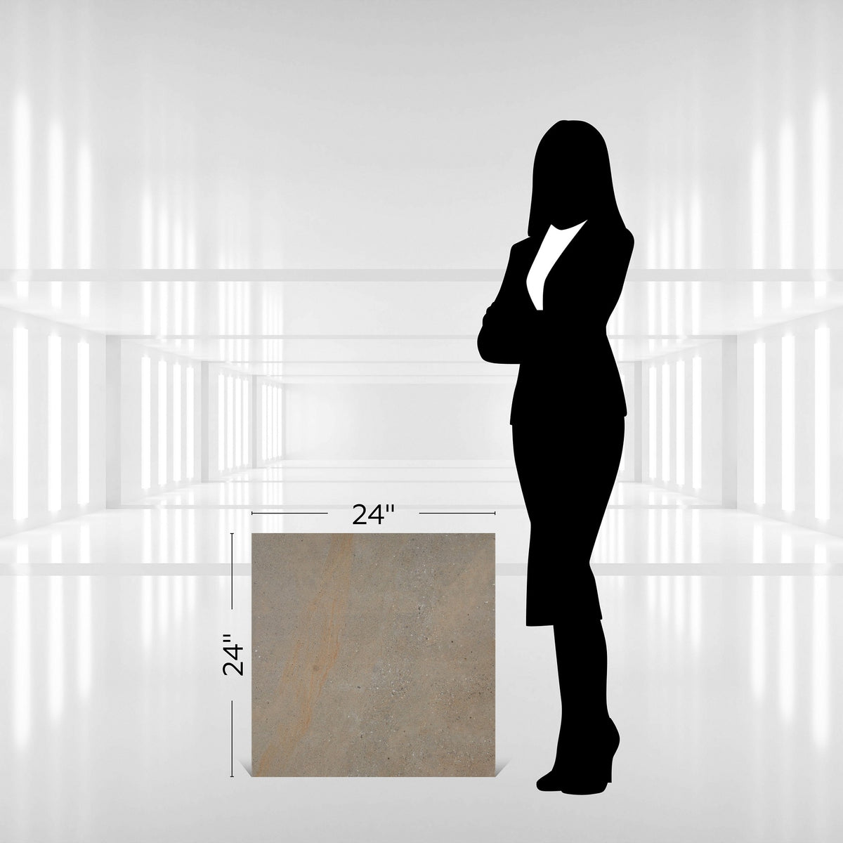 Daltile Montelierre Etna Square 24x24 Stepwise Matte Floor Tile
