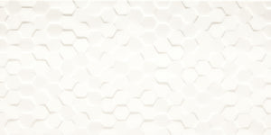 Daltile Multitude Origami White Rectangle 12x24 Hex Textured Wall Tile