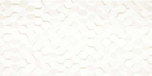 Daltile Multitude Origami White Rectangle 12x24 Hex Textured Wall Tile