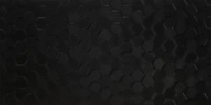 Daltile Multitude Domino Black Rectangle 12x24 Hex Textured Wall Tile