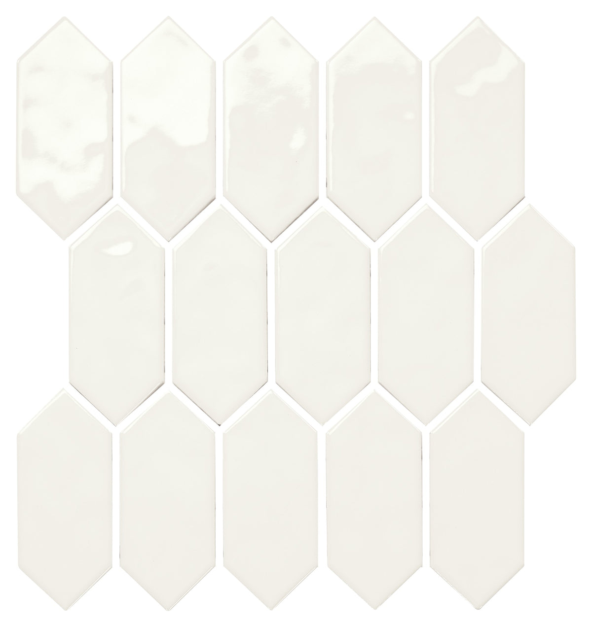 Daltile Mythology Santorini Picket 2x5 Glossy Mosaic Tile