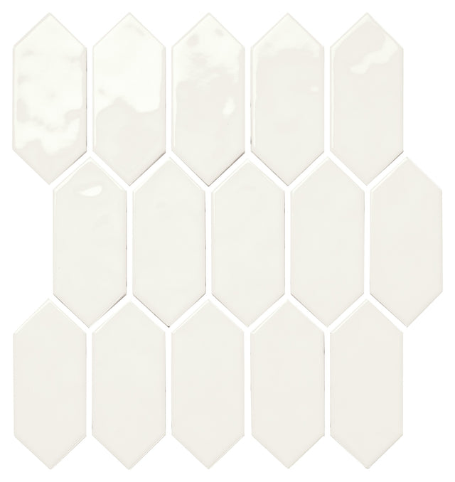 Daltile Mythology Santorini Picket 2x5 Glossy Mosaic Tile