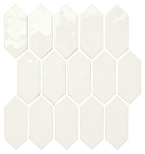 Daltile Mythology Santorini Picket 2x5 Glossy Mosaic Tile