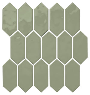 Daltile Mythology Chronos Picket 2x5 Glossy Mosaic Tile