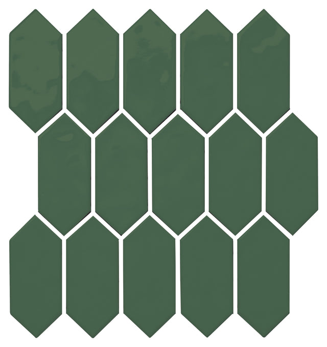 Daltile Mythology Cyclade Picket 2x5 Glossy Mosaic Tile