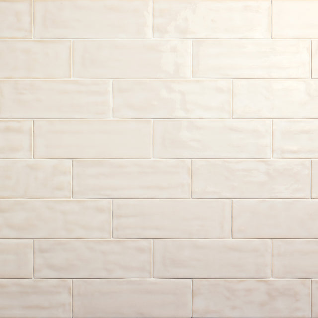 Daltile Nu Bare Bone Rectangle 4x12 Handcrafted Glossy Wall Tile