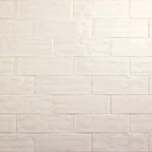 Daltile Nu Bare Bone Rectangle 4x12 Handcrafted Glossy Wall Tile