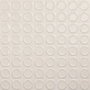 Daltile Nu Bare Bone Square 4x4 Circle Glossy Wall Tile