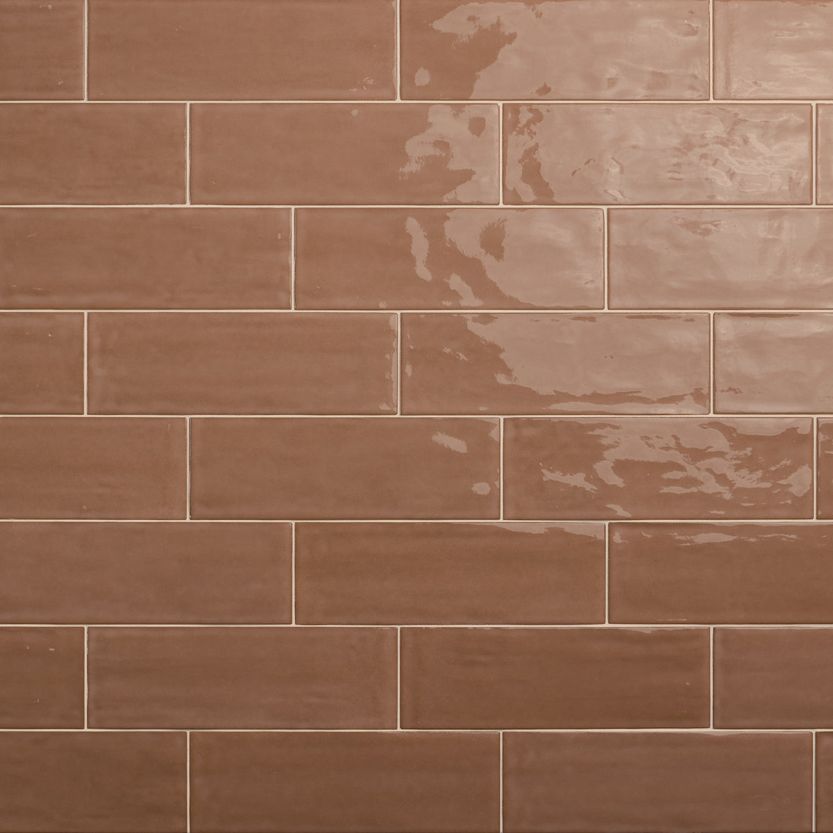 Daltile Nu Bare Cocoa Rectangle 4x12 Handcrafted Glossy Wall Tile