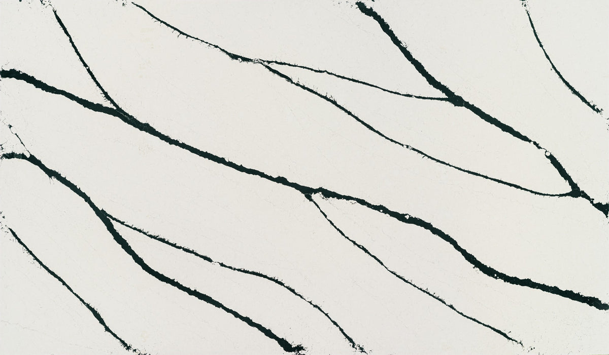 Daltile ONE Quartz - Marble Look Calacatta Bolt Slab 135 7/8x78 3/4 Polished 3CM Quartz Slab