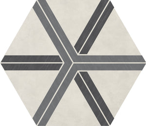 Daltile Bee Hive Plot Cool Blend Plot 24x20 Matte Floor Tile Deco