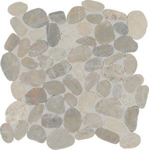 Daltile Pebble Oasis Coal Flat Pebble Tumbled Mosaic Natural Stone Tile