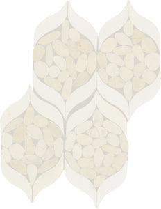 Daltile Pebble Oasis Icicle Petal Pebble Tumbled Mosaic Natural Stone Tile
