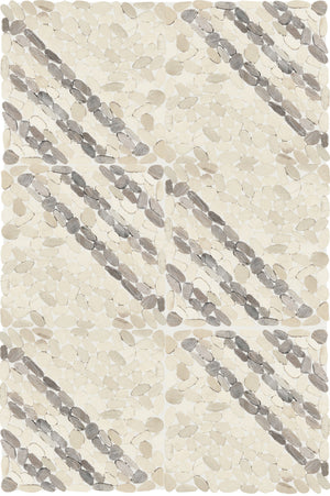 Daltile Pebble Oasis Seashell Striped Pebble Tumbled Mosaic Natural Stone Tile