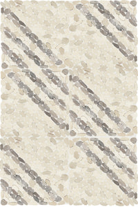 Daltile Pebble Oasis Seashell Striped Pebble Tumbled Mosaic Natural Stone Tile