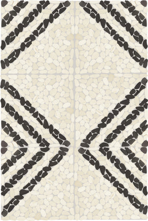 Daltile Pebble Oasis Icicle Striped Pebble Tumbled Mosaic Natural Stone Tile