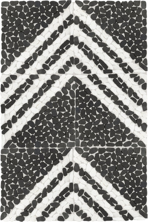 Daltile Pebble Oasis Stark Striped Pebble Tumbled Mosaic Natural Stone Tile