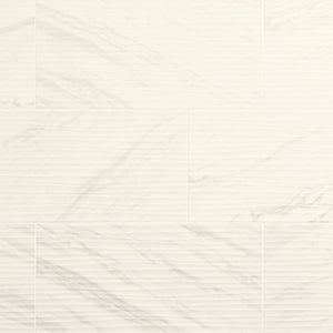 Daltile Perpetuo Timeless White Rectangle 12x24 Wave Satin Wall Tile