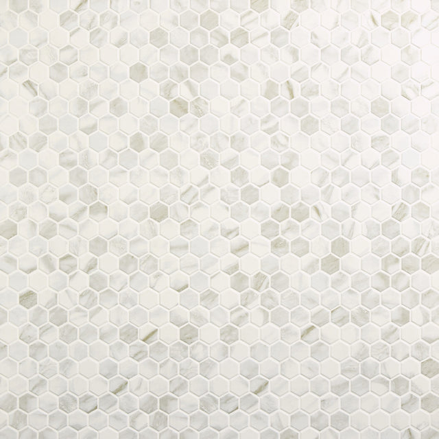 Daltile Perpetuo Brilliant White Hexagon 8x9 Matte Floor Tile