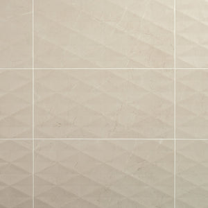 Daltile Perpetuo Elegant Beige Rectangle 12x24 Geometric Satin Wall Tile