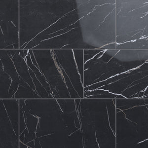 Daltile Perpetuo Infinite Black Rectangle 12x24 Polished Floor Tile
