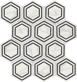 Daltile Perpetuo Bridal Hexagon 8x9 Matte Floor Tile