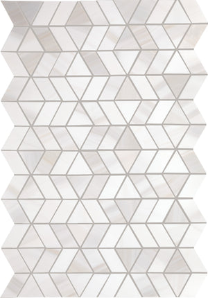 Daltile Perfit Mosaix Calacatta Dolomiti Zipper Straight Edge Polished Mosaic Natural Stone Tile