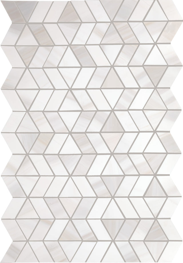 Daltile Perfit Mosaix Calacatta Dolomiti Zipper Straight Edge Polished Mosaic Natural Stone Tile