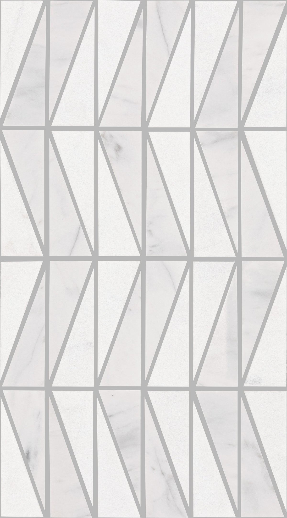 Daltile Perfit Mosaix Saran White Wedge Straight Edge Mix Mosaic Natural Stone Tile