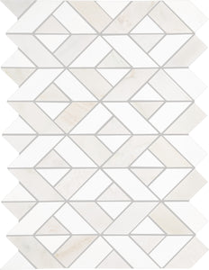 Daltile Perfit Mosaix Paradise & Thassos Swivel Straight Edge Polished Mosaic Natural Stone Tile