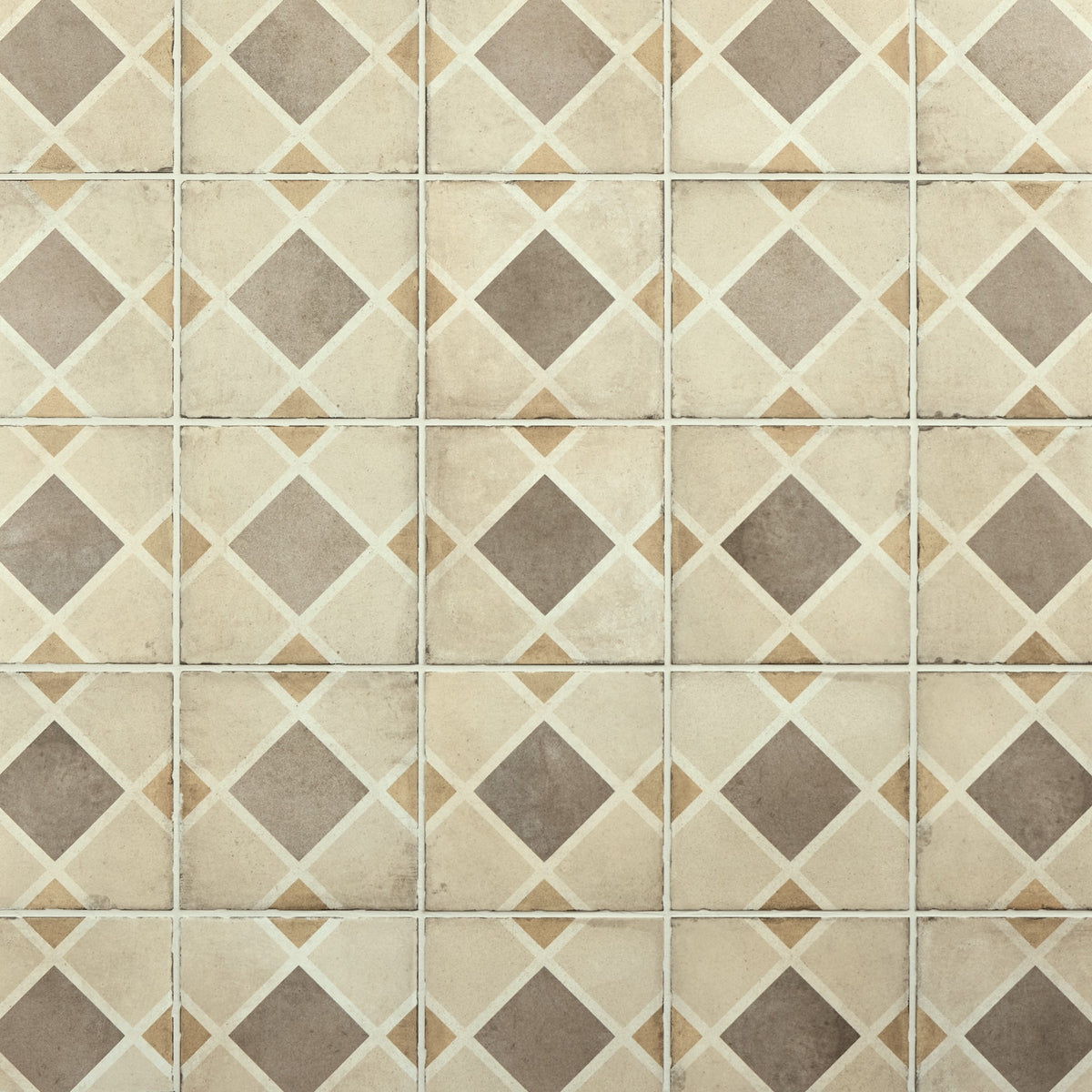 Daltile Quartetto Warm Rombo Rombo 8x8 Matte Floor Tile Deco