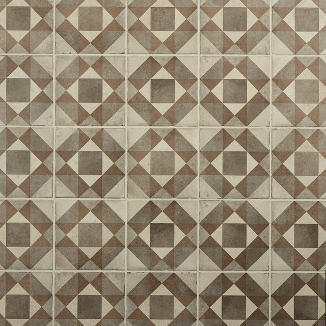 Daltile Quartetto Warm Figura Figura 8x8 Matte Floor Tile Deco