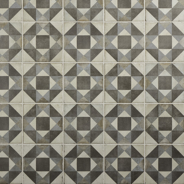 Daltile Quartetto Cool Figura Figura 8x8 Matte Floor Tile Deco