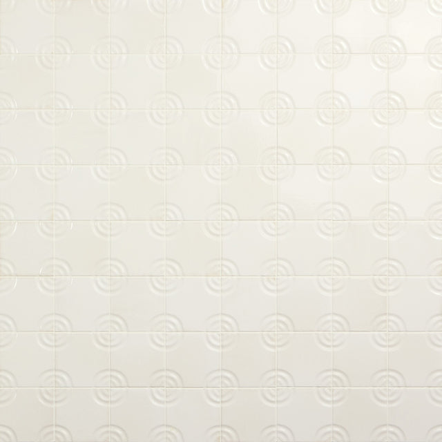 Daltile Relicca Pristine Square 4x4 Circle Glossy Wall Tile