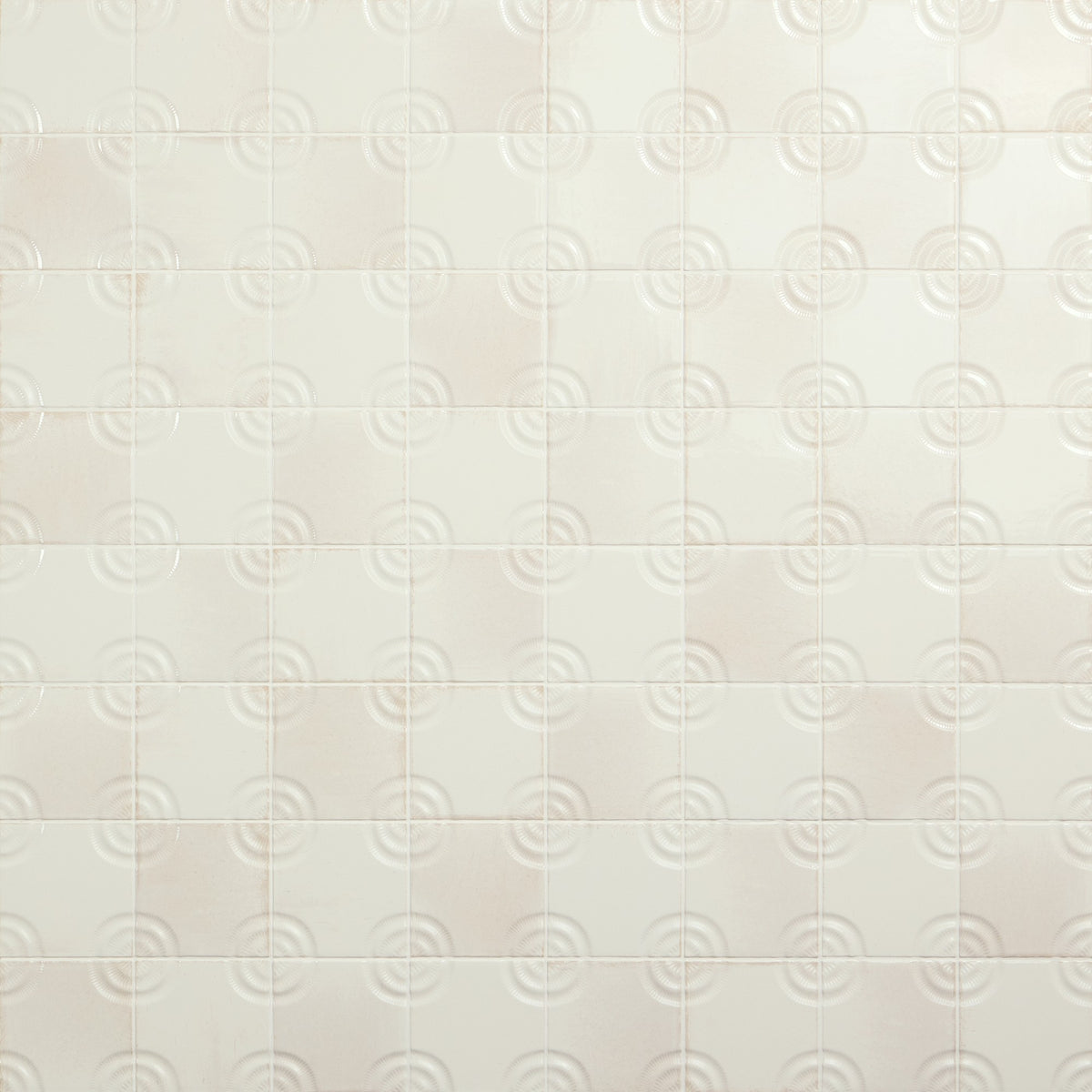 Daltile Relicca Deckle Square 4x4 Circle Glossy Wall Tile