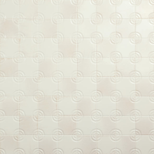 Daltile Relicca Deckle Square 4x4 Circle Glossy Wall Tile