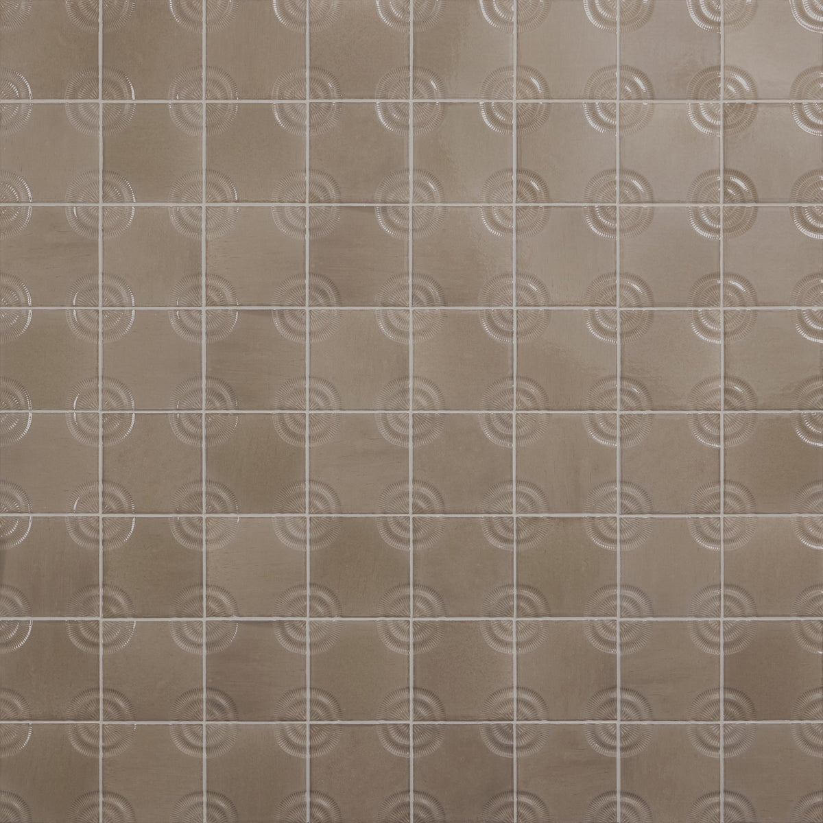 Daltile Relicca Antique Square 4x4 Circle Glossy Wall Tile
