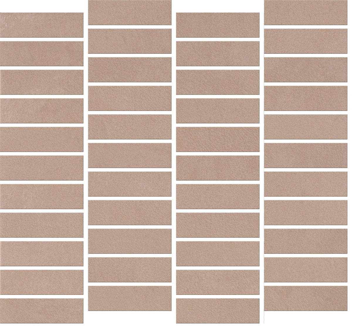 Daltile Rigid Clay Brick Off Set 1x3 Microban Matte Mosaic Tile