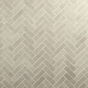 Daltile Rekindle Beige Herringbone 2x6 Stepwise Matte Mosaic Tile