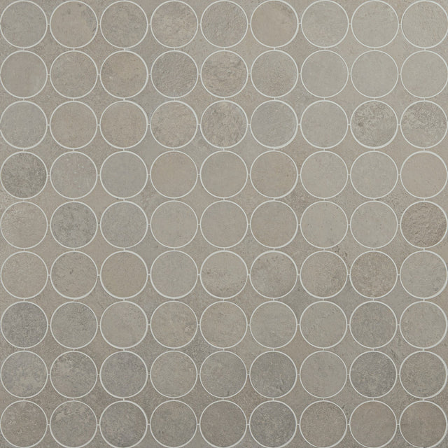Daltile Rekindle Medium Grey Mixed Stepwise Matte Mosaic Tile