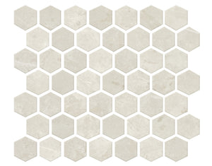 Daltile Prime Vitality White Hexagon 1 1/2x1 1/2 Matte Mosaic Tile