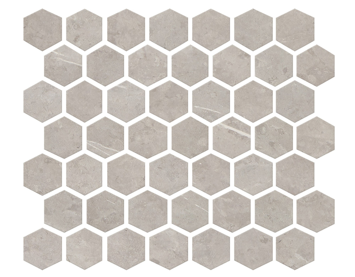 Daltile Prime Stamina Grey Hexagon 1 1/2x1 1/2 Matte Mosaic Tile